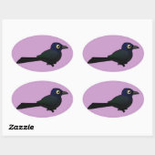 Geelstaartgrackle Ovale Sticker (Vel)