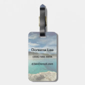 geelsteen bagagelabel (Achterkant verticaal)