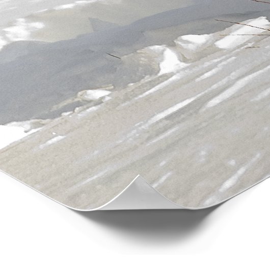 Geelsteen Bison in de vallei van Lamar Poster (Hoek)