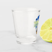 Geelsteen (pijlpunt) shot glas (Links)