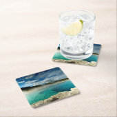 geelsteen vierkante kartonnen onderzetter (Insitu)