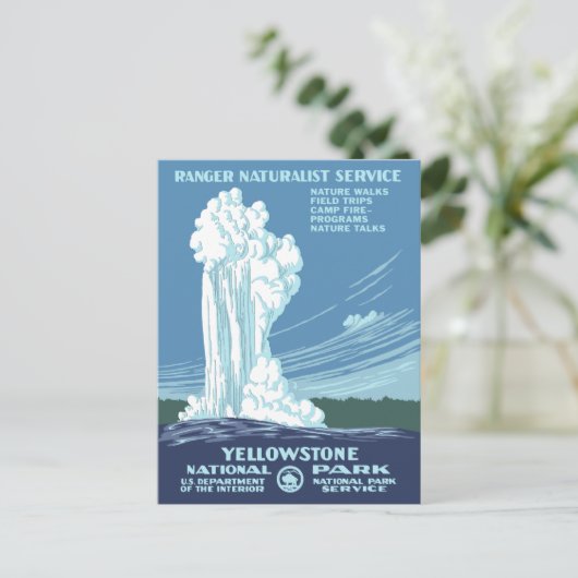 geelsteen WPA Briefkaart (Staand voorkant)