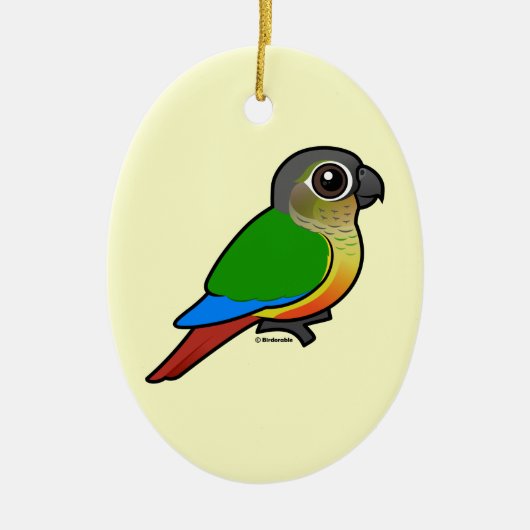 Geelzijdig bevaarbaar keramisch ornament (Voorkant)