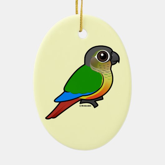 Geelzijdig bevaarbaar keramisch ornament (Achterkant)