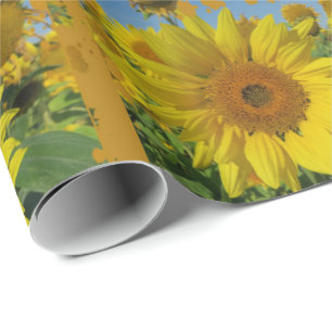 geelzonnebloemen in de zomer cadeaupapier