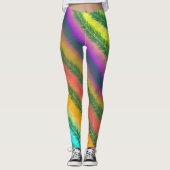 Geelzuchtige gestripte Leggings (Voorkant)