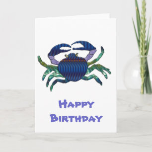 Geëmailleerde Blauwe Krab Kaart