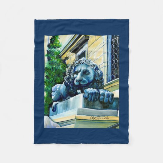 Geëmeerde waareline fleece deken (Voorkant)