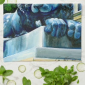 Geëmeerde waareline theedoek (Gevouwen)