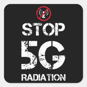 Geen 5G Alsjeblieft - Anti-5G Radiation Cft Vierkante Sticker