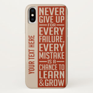 Geen aangepaste tekst motivatie telefoongesprekken iPhone x hoesje