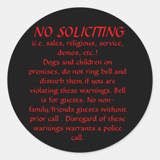 GEEN AANSPREKENDE sticker (Zwart) (Voorkant)