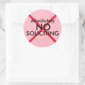 Geen Aanvragende Deur Sticker (Tas)