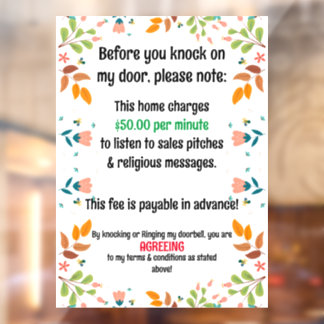 Geen Aanvragende en Religieuze Berichten Raamsticker