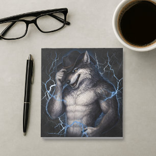 Geen aardige jongen meer Grappige Alpha Wolf Meme Notitieblok