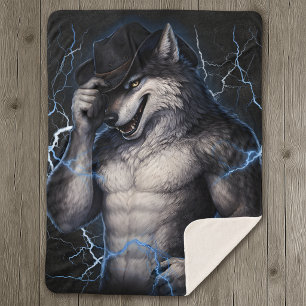 Geen aardige jongen meer Grappige Alpha Wolf Meme  Sherpa Deken