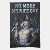 Geen aardige jongen meer Grappige Alpha Wolf Meme  Theedoek (Verticaal)