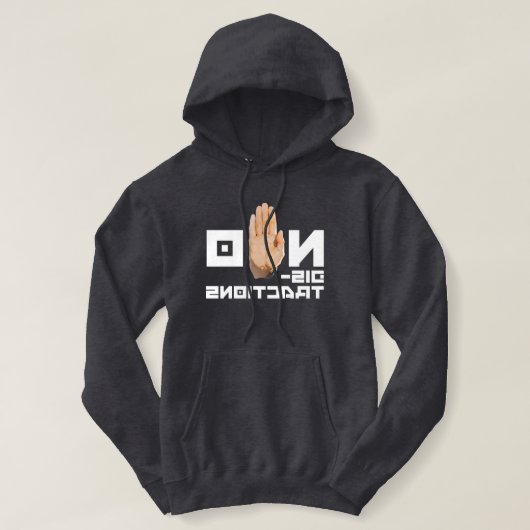 GEEN afleiding! cool leesbaar door een spiegel Hoodie (Design voorkant)