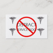 Geen afleiding van de servicehond - federale misda visitekaartje (Achterkant)