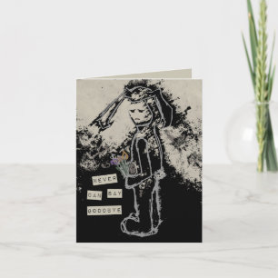 geen afscheid nemen sinibunny kaart