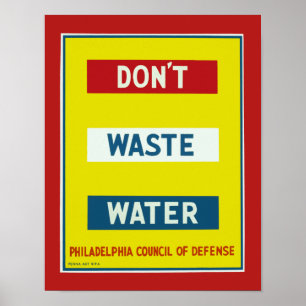 Geen afvalwater poster