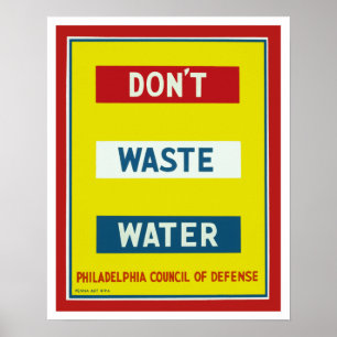 Geen afvalwater poster