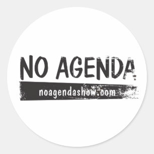 Geen-agenda-naam-retro Sticker Ronde