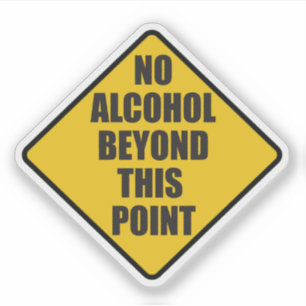 Geen alcohol buiten deze deur sticker