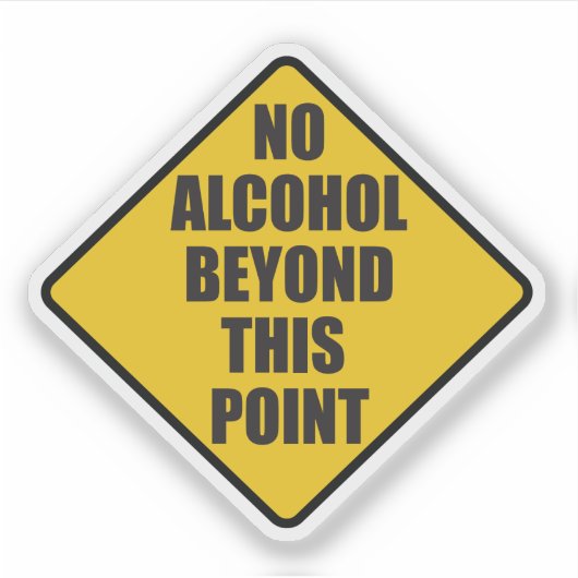 Geen alcohol buiten deze deur sticker (Voorkant)