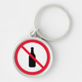 Geen alcohol verboden teken | Premium-Sleutelhange Sleutelhanger (Voorkant)