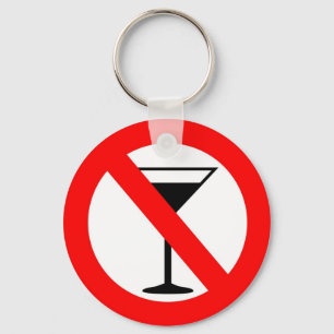 Geen alcoholteken sleutelhanger