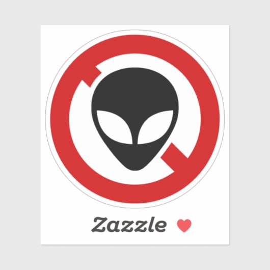 GEEN ALIENS STICKER (Vel)