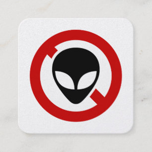 GEEN ALIENS VIERKANTE VISITEKAARTJE