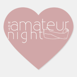 GEEN amateurnacht Hart Sticker