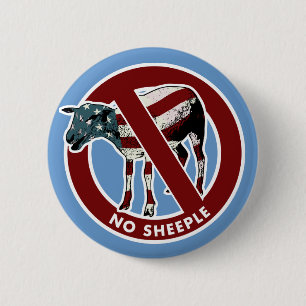 Geen Amerikaanse Sheeple-Button Ronde Button 5,7 Cm