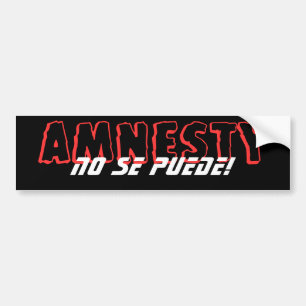 Geen amnestie bumpersticker