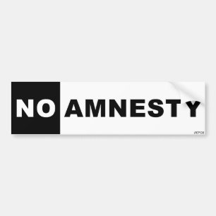 Geen Amnesty Bumpersticker