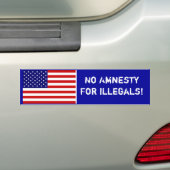 Geen Amnesty Bumpersticker (Op auto)