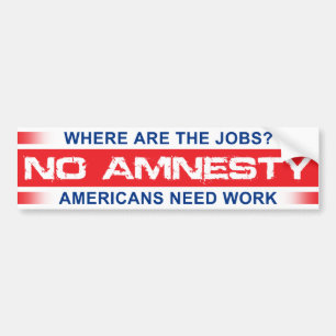 Geen Amnesty Bumpersticker