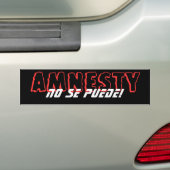 Geen Amnesty Bumpersticker (Op auto)