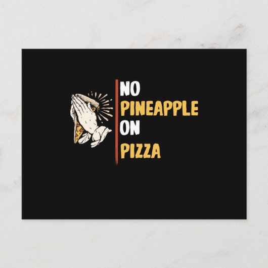 Geen ananas op Pizza Briefkaart (Voorkant)