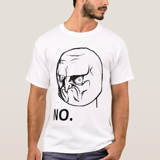 Geen Angry Rage Face Rageface Meme Comic T-shirt (Voorkant)