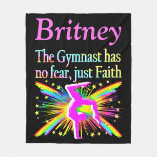 GEEN ANGST ALLEEN GELOOF GYMNAST CUSTOM FLEECE DEK DEKEN