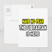 Geen angst, de librarian is er briefkaart (Voorkant / Achterkant)