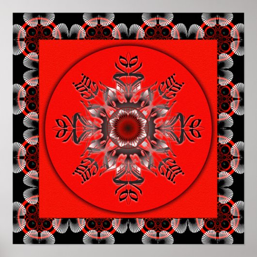 Geen angst MandalaGram Poster (Voorkant)