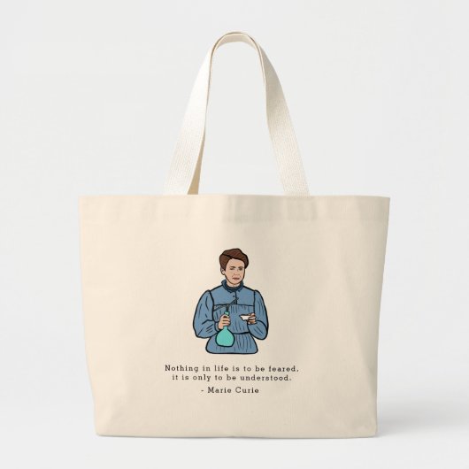 Geen angst. Marie Curie Grote Tote Bag (Voorkant)