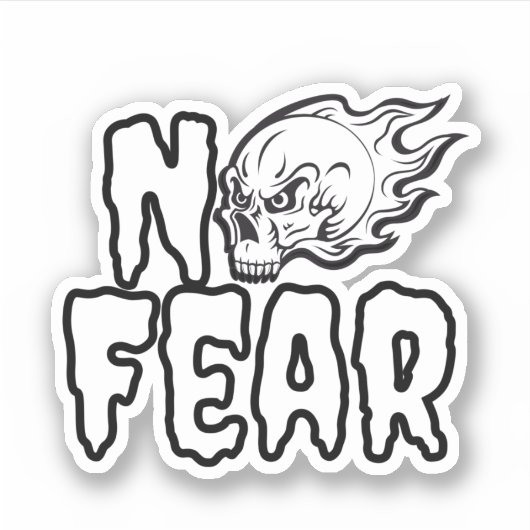Geen angst sticker (Voorkant)