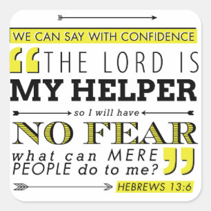 Geen angst vierkante sticker