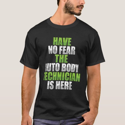 Geen angst voor automatische computertechnicus die t-shirt (Voorkant)