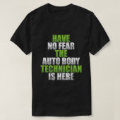 Geen angst voor automatische computertechnicus die t-shirt (Design voorkant)